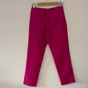 Ralph Lauren Black Label 100% Silk Fuchsia Pink Ankle Pants Luxury Statement 2